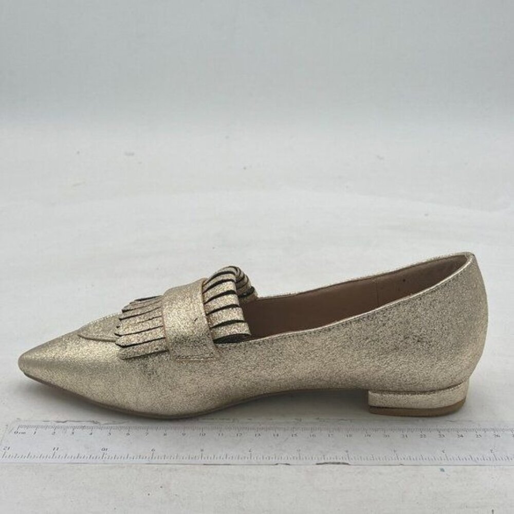 XYD Women Vintage Fringe Dress Flats Pointy Toe Slip On Driver Loafers Low Heels